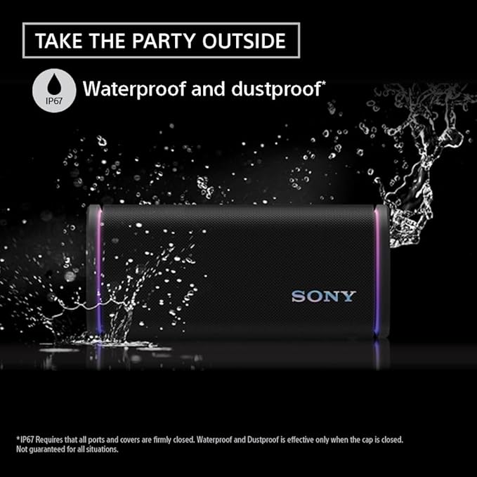 Sony ULT Field 5 Wireless Portable Bluetooth Speaker, IP67 Waterproof, and
