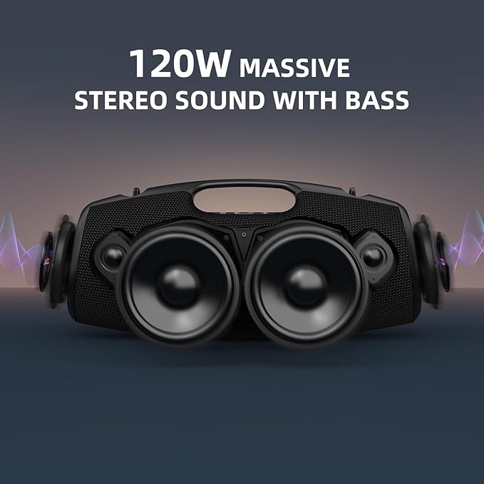 ZEALOT Bluetooth Speaker, 120W Wireless Outdoor Speaker