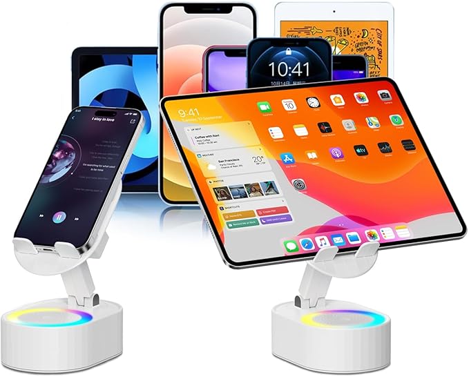 Wireless Induction Audio Bluetooth Speaker 5in1 Phone Holder Emergency