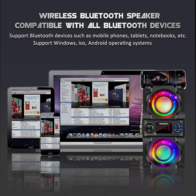 Bluetooth Speaker, 40W Portable Wireless Speaker