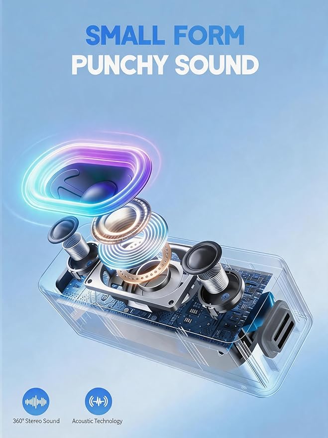 OHAYO Bluetooth Speaker, Wireless Portable Outdoor Speakers, Bold Sound and