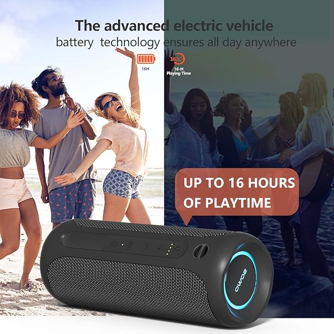 Wireless Portable Speaker, IPX7 Waterproof Bluetooth Speaker, 25W Loud Stereo