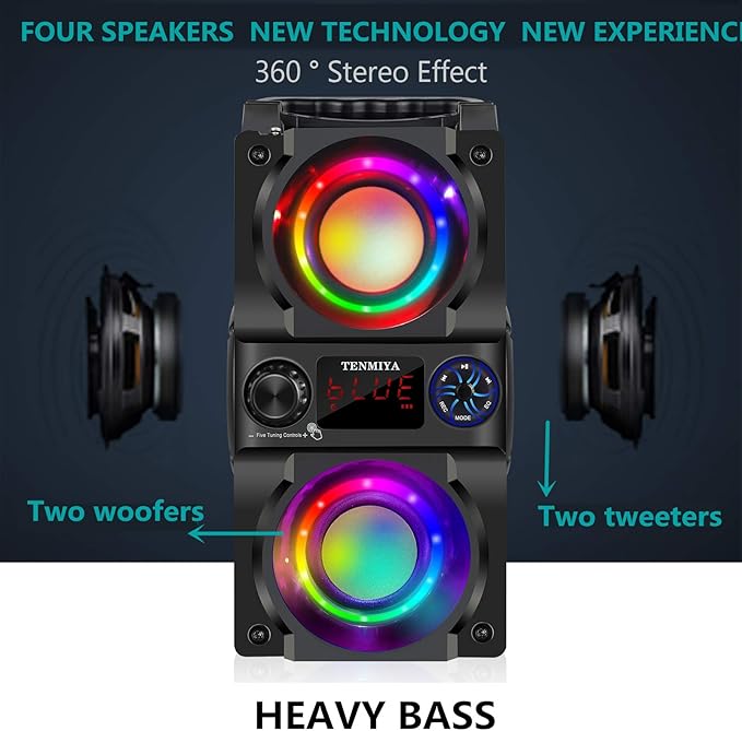 Bluetooth Speaker, 40W Portable Wireless Speaker