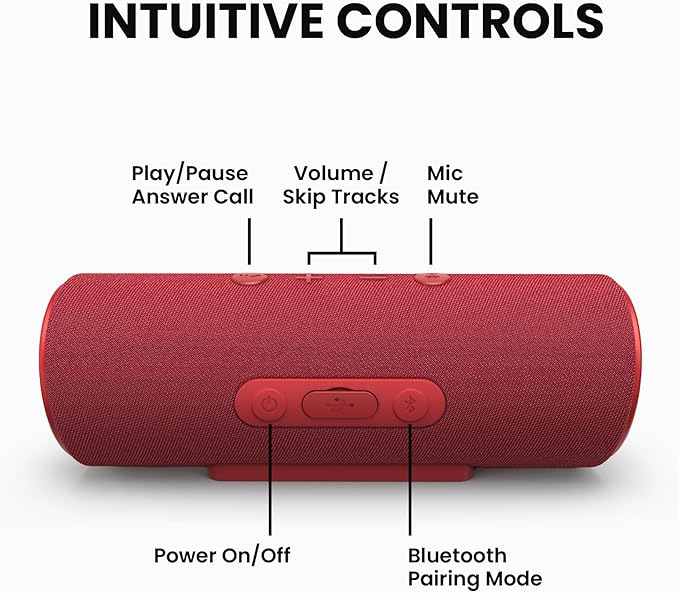 Cleer Scene Wireless Bluetooth Speaker, Stereo Wireless Pairing, Waterproof IPX7