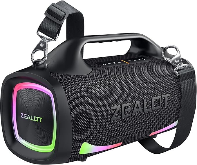 ZEALOT Bluetooth Speaker, 110W Peak Booming Sound Speakers Wireless, Dual