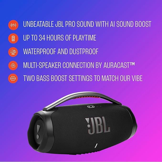 JBL Boombox 4 - Most Powerful JBL Portable Waterproof Speaker