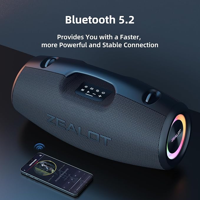 ZEALOT Bluetooth Speaker, 120W Wireless Outdoor Speaker