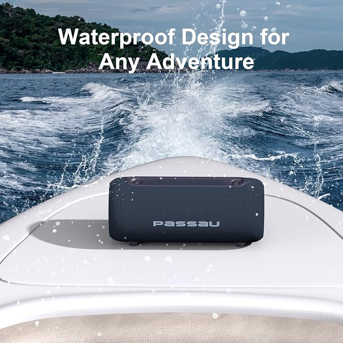 Passau Portable Bluetooth Speakers 40W Peak Loud Stereo Sound, Passive