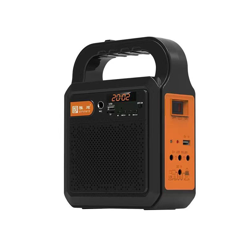 Yaxuan Solar-Powered Bluetooth Radio Flashlight Outdoor Speaker with TF Card/USB Support and FM—New Model from the Manufacturer