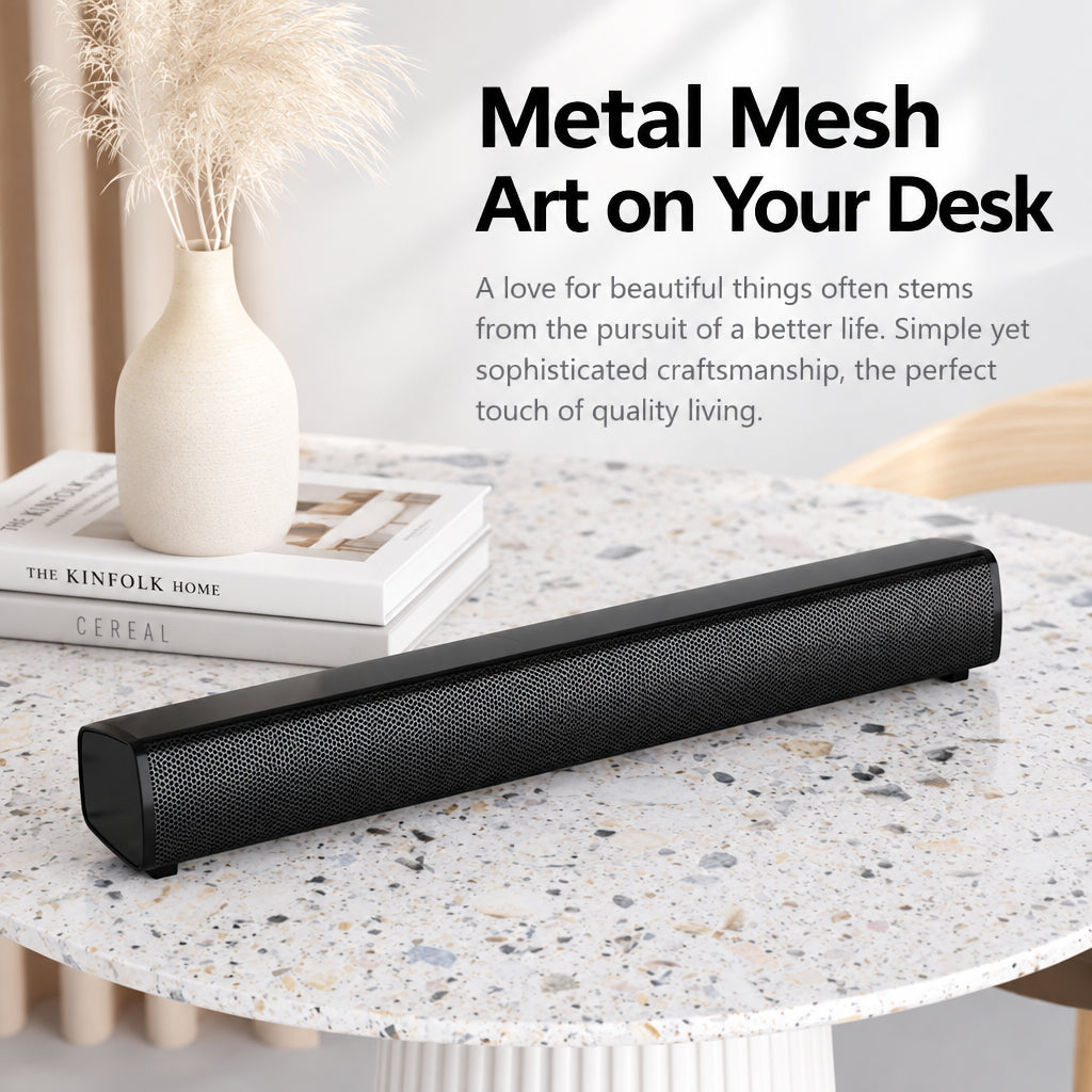 Newman Desktop Computer Speaker System—Small Home Mini Speaker, Desktop Wired Bluetooth Subwoofer, Laptop Speaker
