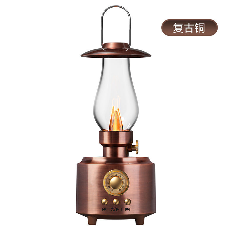 New Cross-Border Kerosene Lamp-Style Bluetooth Speaker: Retro Desktop Bluetooth Speaker, Portable Outdoor Camping Ambience Light Speaker