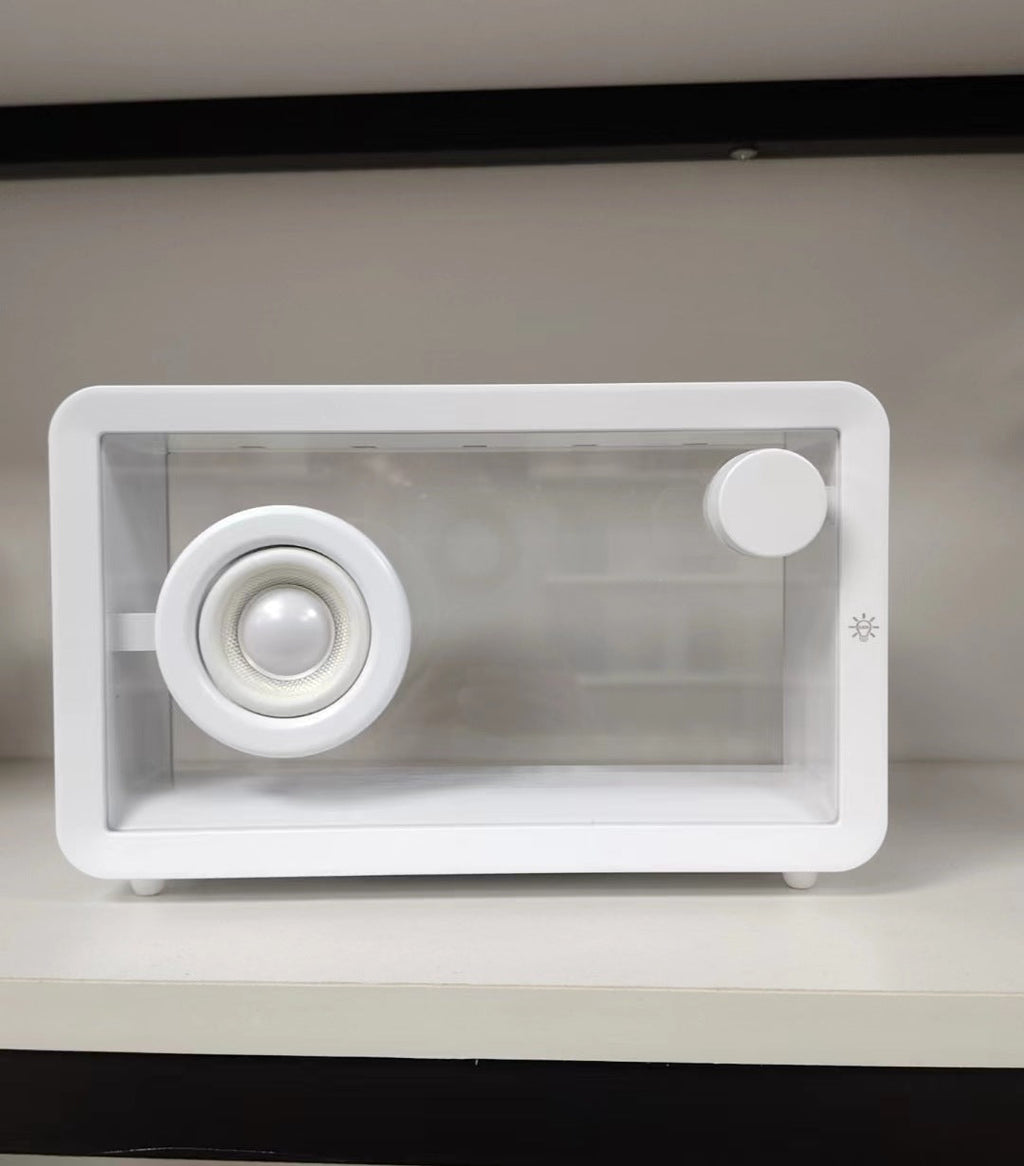 New Transparent Bluetooth Speaker: DIY Gift for Guys with Figurines, RGB Color-Changing Ambient Lights—Creative Desktop Gift