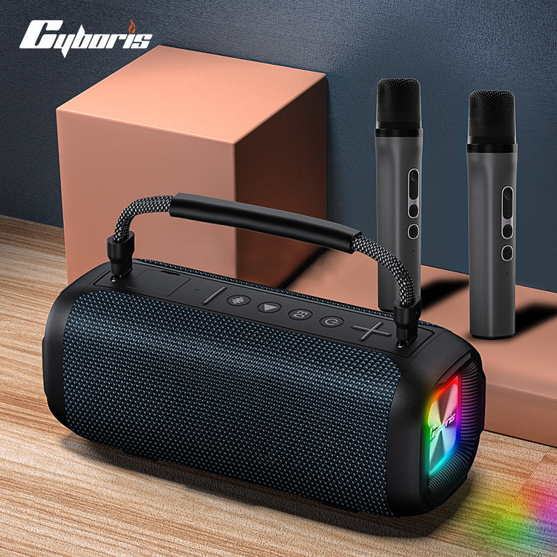 Cyberis T12: Best-Selling 80W Outdoor Karaoke Bluetooth Speaker with RGB Lighting and Waterproof Subwoofer