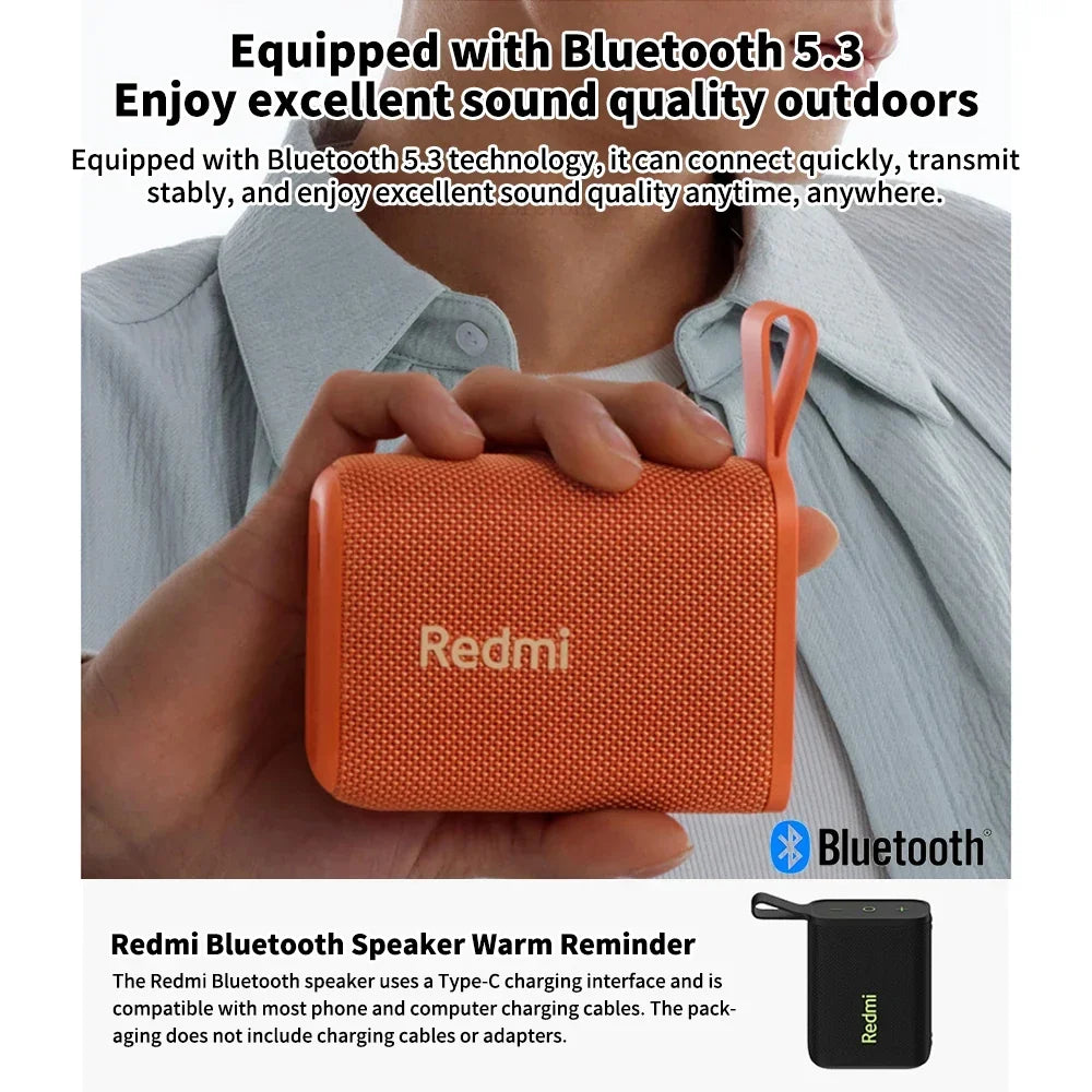Redmi Portable Bluetooth Speaker Outdoor IP67 Stereo Powerful Sound  Box BT5.3 RGB Dual Pairing TWS Connectivity Colorful -CN