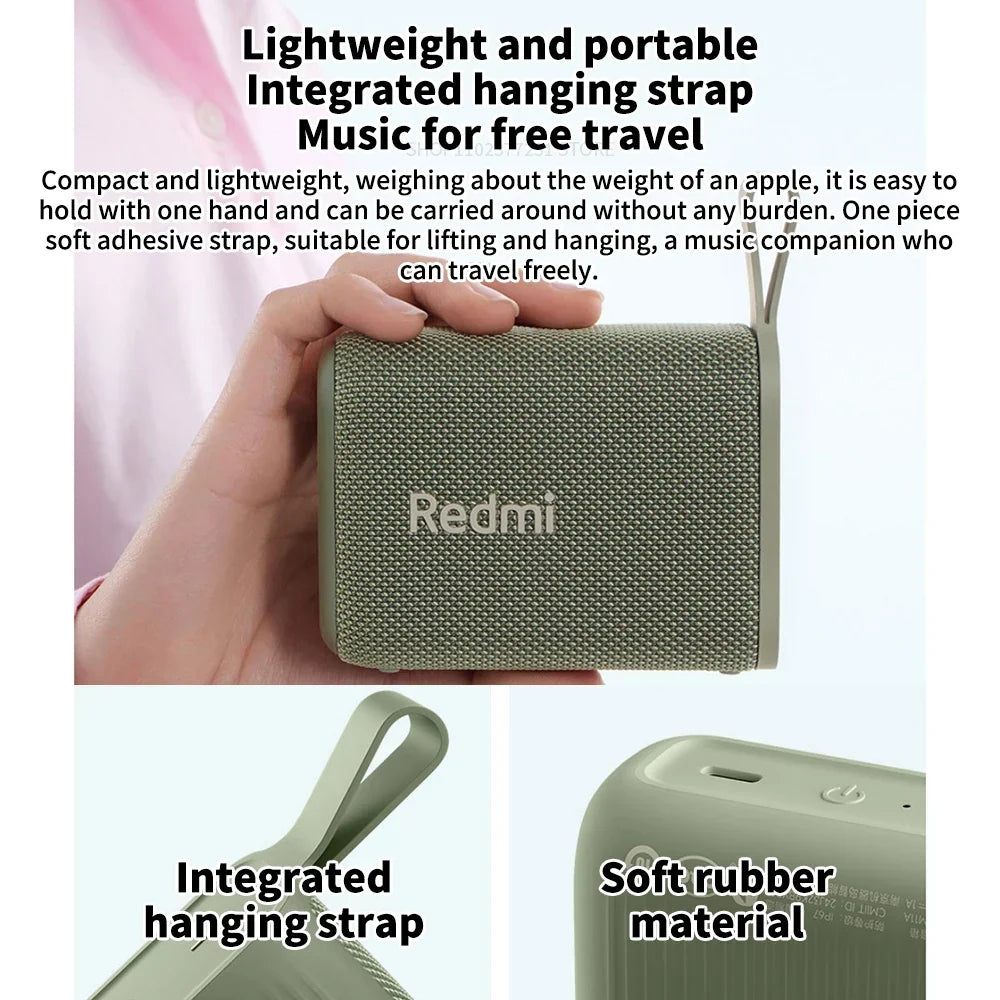 Redmi Portable Bluetooth Speaker Outdoor IP67 Stereo Powerful Sound  Box BT5.3 RGB Dual Pairing TWS Connectivity Colorful -CN