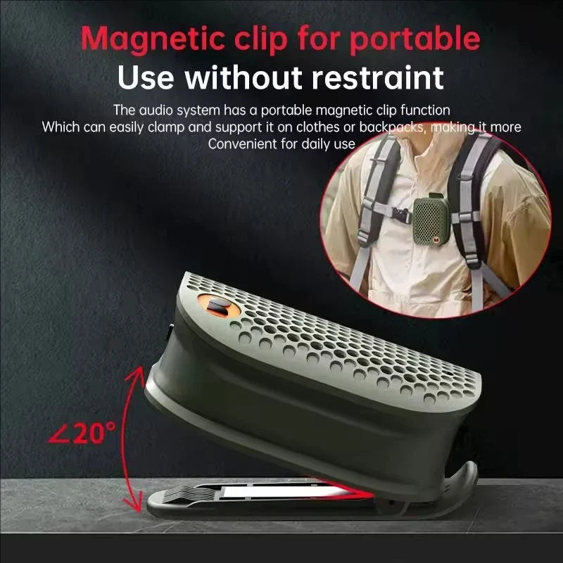 Monster M3 TWS Stereoscopic Wireless Touch Speaker Lightweight Bluetooth 5.4 Magnetic Clip Sports Music Player