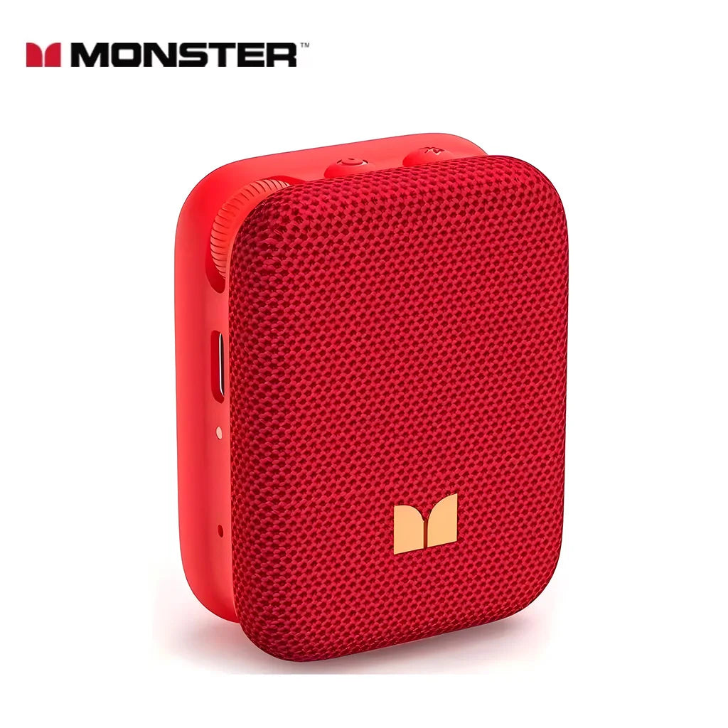 Monster M17 Mini Bluetooth 5.4 Speaker Portable Wireless Loudspeaker Magnetic Clip Design HIFI Bass Stereo Outdoor Travel