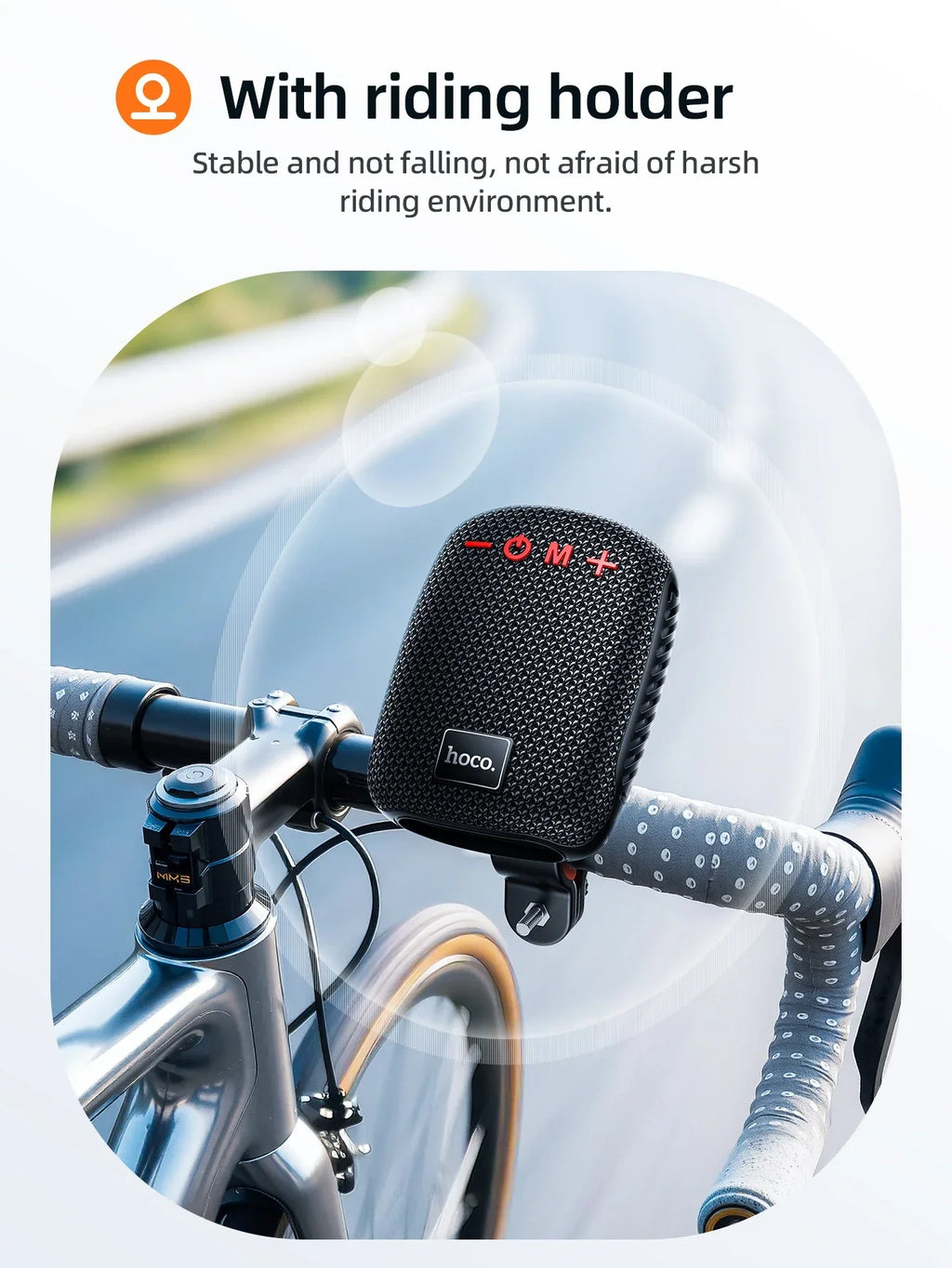 HOCO HC35 Outdoor Riding Bluetooth 5.4 Speaker Wireless Mini Audio Music Player Supports Bluetooth Playback FM TF Card USB Flash