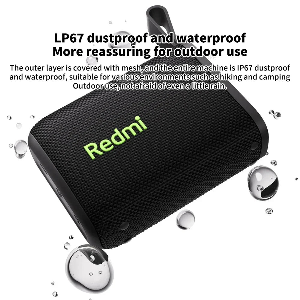 Redmi Portable Bluetooth Speaker Outdoor IP67 Stereo Powerful Sound  Box BT5.3 RGB Dual Pairing TWS Connectivity Colorful -CN