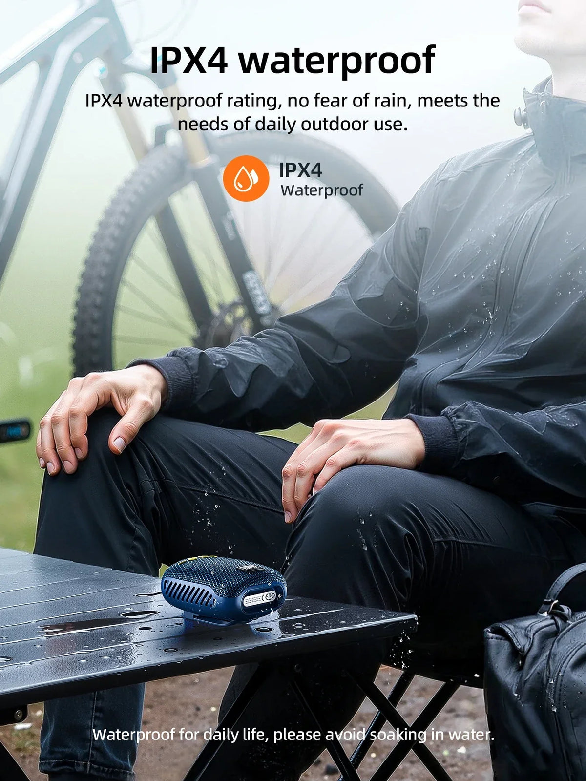 HOCO HC35 Outdoor Riding Bluetooth 5.4 Speaker Wireless Mini Audio Music Player Supports Bluetooth Playback FM TF Card USB Flash