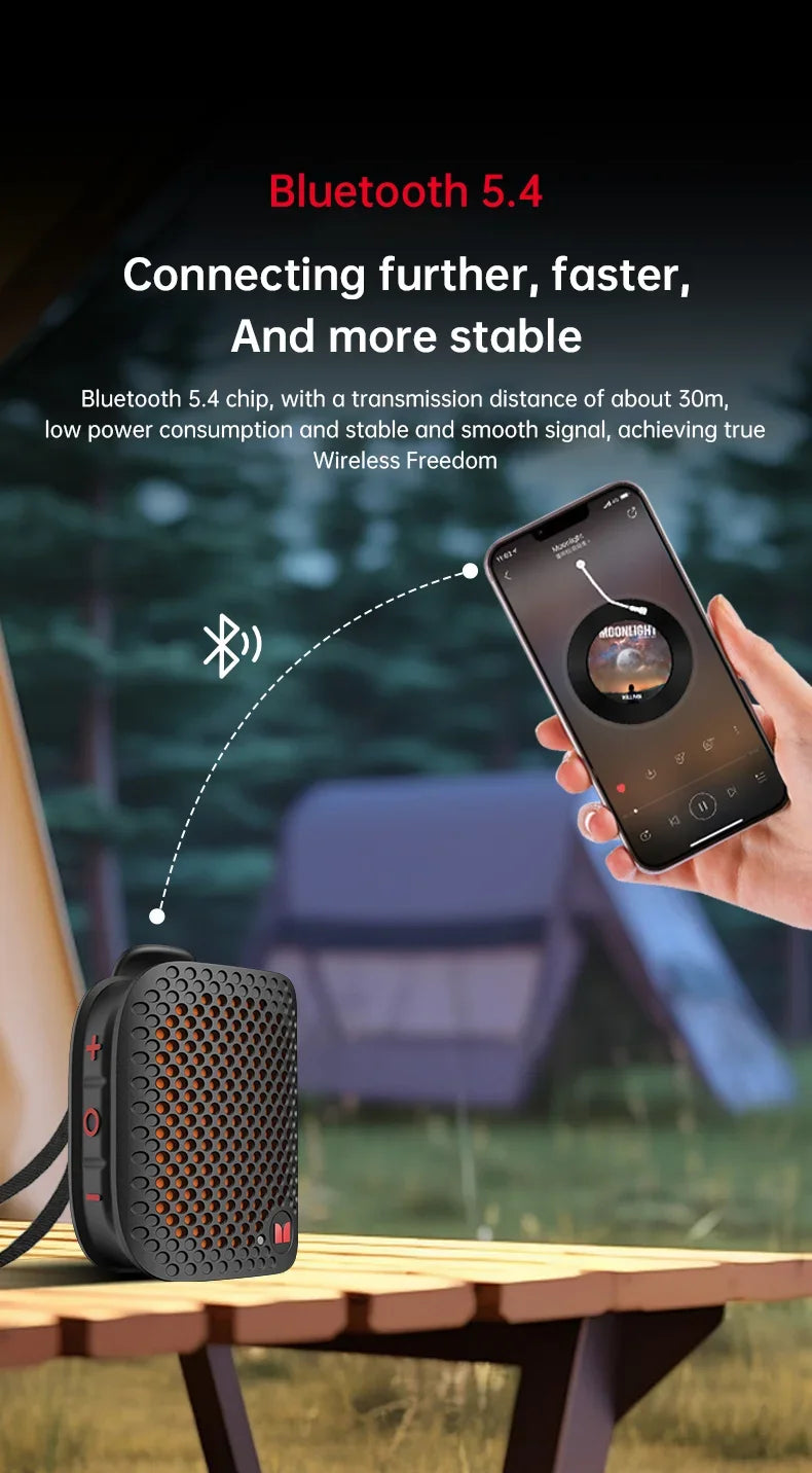 Monster M3 TWS Stereoscopic Wireless Touch Speaker Lightweight Bluetooth 5.4 Magnetic Clip Sports Music Player