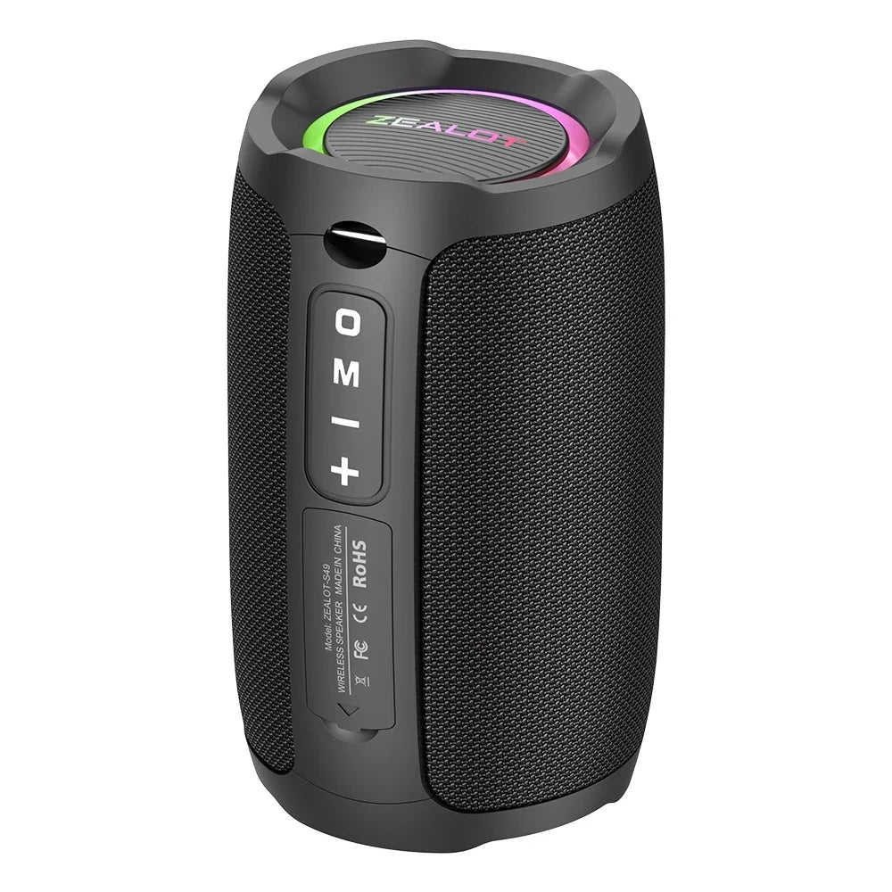 Zealot-S49 10W Portable Bluetooth Speaker Stereo Sound IPX7 Waterproof Wireless Bluetooth 5.2 Excellent Bass Performance